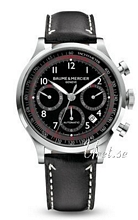 Baume & Mercier Capeland Steel Black Dial Leather Baume & Mercier Capeland Steel Black Dial Leather