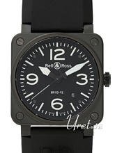 Bell & Ross Instrument BR03-92 Black Dial Black Rubber Carbon
