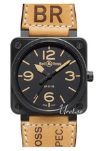 Bell & Ross Aviation Svart/L�der 46x46 mm