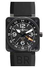Bell & Ross Aviation Svart/Gummi 46x46 mm