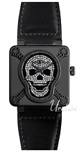Bell & Ross Aviation Infattade diamanter/Textil 46x46 mm