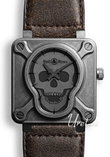 Bell & Ross Aviation Svart/L�der 46x46 mm