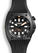 Bell & Ross Marine Svart/Gummi Ø44 mm Bell & Ross Marine Svart/Gummi Ø44 mm