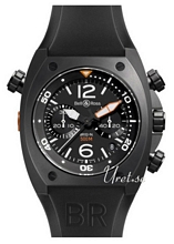 Bell & Ross Marine Svart/Gummi Ø44 mm Bell & Ross Marine Svart/Gummi Ø44 mm