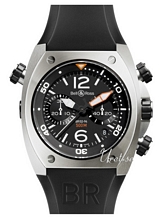 Bell & Ross Marine Svart/Gummi Ø44 mm Bell & Ross Marine Svart/Gummi Ø44 mm