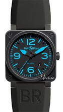 Bell & Ross Aviation Svart/Gummi 42x42 mm