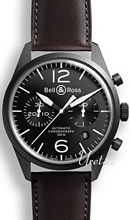 Bell & Ross Vintage Svart/Läder Ø41 mm Bell & Ross Vintage Svart/Läder Ø41 mm