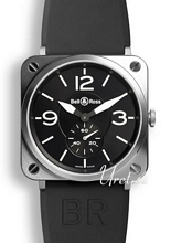 Bell & Ross Aviation Svart/Gummi 39x39 mm