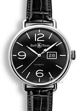Bell & Ross Vintage Svart/Läder Ø45 mm Bell & Ross Vintage Svart/Läder Ø45 mm