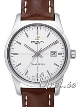 Breitling Transocean White Dial Leather