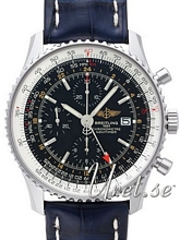 Breitling Navitimer World Svart/L�der �46 mm