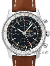 Breitling Navitimer World Svart/L�der �46 mm