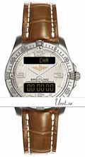 Breitling Aerospace Silver Dial Leather