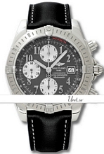 Breitling Chronomat Grey Dial Leather Strap