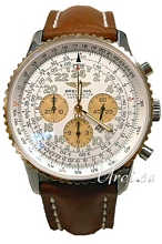 Breitling Cosmonaute White Dial Leather Yellow Gold Breitling Cosmonaute White Dial Leather Yellow Gold