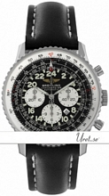 Breitling Cosmonaute Black Dial Leather Breitling Cosmonaute Black Dial Leather