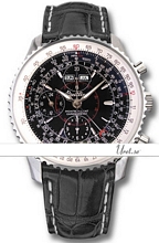 Breitling Montbrillant Datora Black Dial Croco Strap Breitling Montbrillant Datora Black Dial Croco Strap