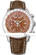 Breitling Montbrillant Datora Havana Dial Leather Breitling Montbrillant Datora Havana Dial Leather