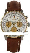 Breitling Navitimer White Dial Leather Yellow Gold Breitling Navitimer White Dial Leather Yellow Gold