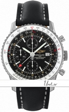 Breitling Navitimer World Silver Dial Leather Breitling Navitimer World Silver Dial Leather