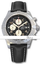 Breitling Super Avenger Black Dial Leather Strap Breitling Super Avenger Black Dial Leather Strap