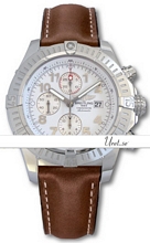 Breitling Super Avenger White Dial Leather Strap Breitling Super Avenger White Dial Leather Strap