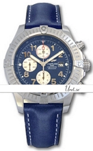 Breitling Super Avenger Blue Dial Leather Breitling Super Avenger Blue Dial Leather