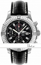 Breitling Super Avenger Black Dial Leather Breitling Super Avenger Black Dial Leather