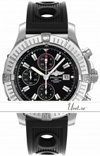 Breitling Super Avenger Black Dial Rubber Breitling Super Avenger Black Dial Rubber