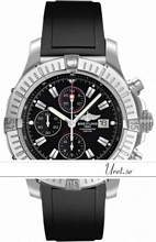 Breitling Super Avenger Black Dial Rubber Breitling Super Avenger Black Dial Rubber