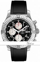 Breitling Super Avenger Black Dial Rubber Breitling Super Avenger Black Dial Rubber