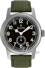 Bulova Dress Svart/Textil �40 mm
