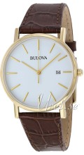 Bulova Dress Vit/L�der �37 mm