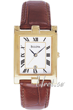 Bulova Straps Gold Tone White Dial