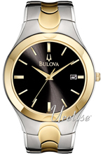 Bulova Dress Svart/Doubl�, guld �39 mm