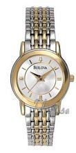 Bulova Bracelet Ladies Two Tone Silver Dial