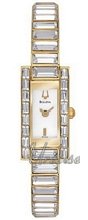 Bulova Crystals Ladies Gold Tone MOP Dial Bulova Crystals Ladies Gold Tone MOP Dial