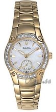 Bulova Diamonds Ladies Gold Tone MOP Dial Bulova Diamonds Ladies Gold Tone MOP Dial