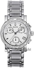 Bulova Marine Star Ladies Chronograph Diamond White Dial