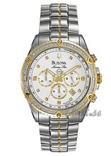 Bulova Marine Star Diamond Chronograph Two Tone Black Dial