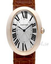 Cartier Baignoire Silver Dial Croco Strap