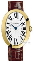 Cartier Baignoire Silver Dial Croco Strap