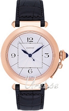 Cartier Pasha Cream Dial Rose Gold Leather
