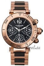 Cartier Pasha Seatimer Rose Gold Black Dial