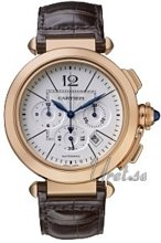 Cartier Pasha Gold Rose Gold Silver Dial