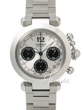 Cartier Pasha Silver Dial Bracelet Chronograph
