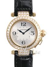 Cartier Pasha Silver Dial Yellow Gold Diamond Ladies