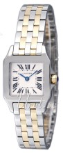 Cartier Santos Dumont Silver Dial Two Toned Bracelet Ladies Cartier Santos Dumont Silver Dial Two Toned Bracelet Ladies