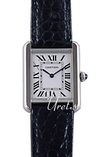 Cartier Tank Solo Silver Dial Leather Ladies Cartier Tank Solo Silver Dial Leather Ladies