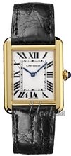 Cartier Tank Solo Silver Dial Yellow Gold/Steel Leather Ladies Cartier Tank Solo Silver Dial Yellow Gold/Steel Leather Ladies